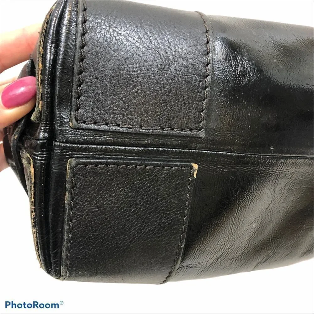 Kate Spade Black Textured‎ Patent Leather Purse